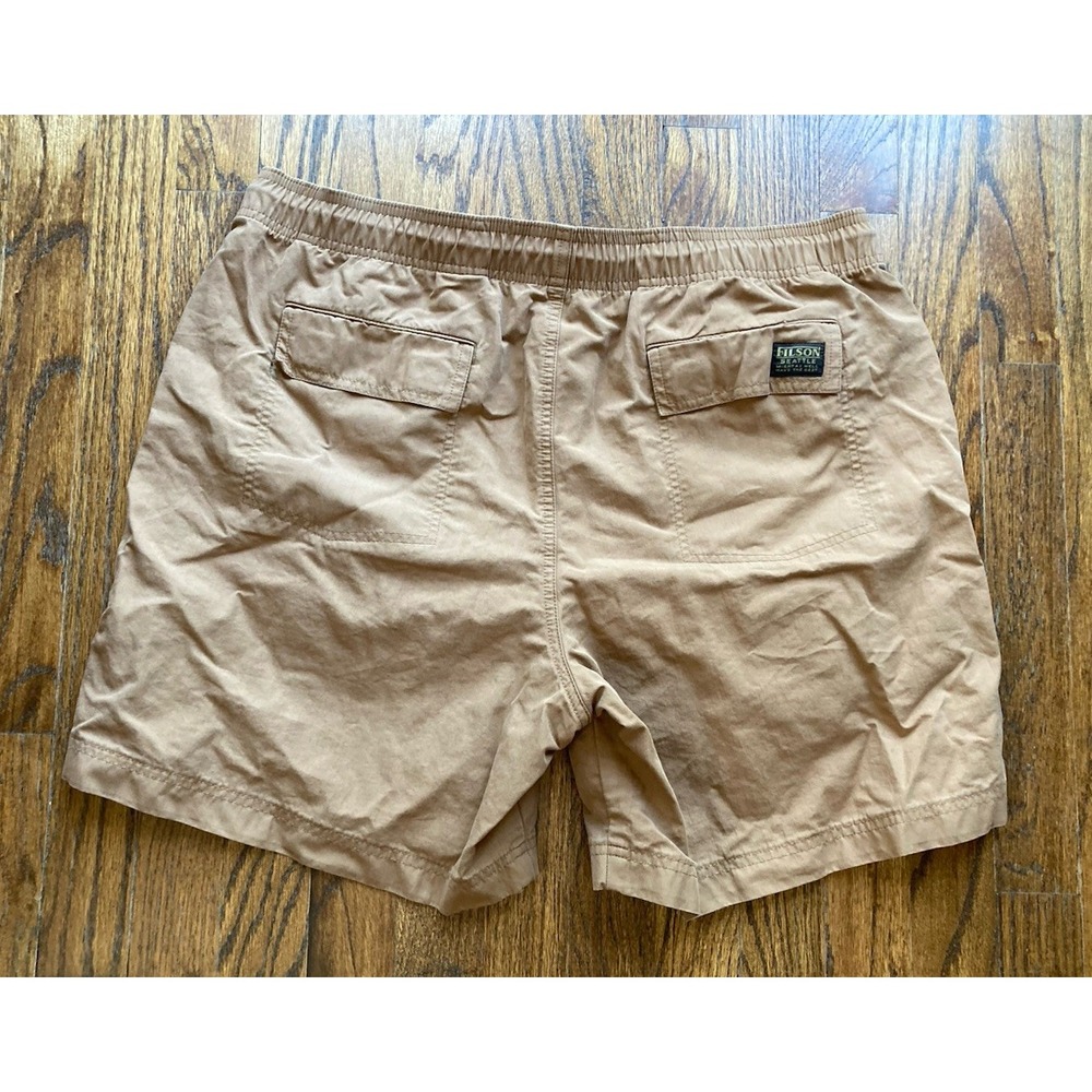 Filson Water Shorts Mens Size Large Beige Quick Dry Flax Lightweight Green River - Picture 8 of 8